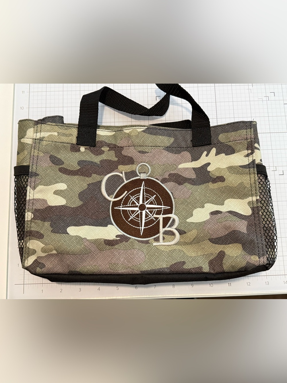 Thirty-one Camouflage Compass Tote Bag - Personalized Green Camouflage